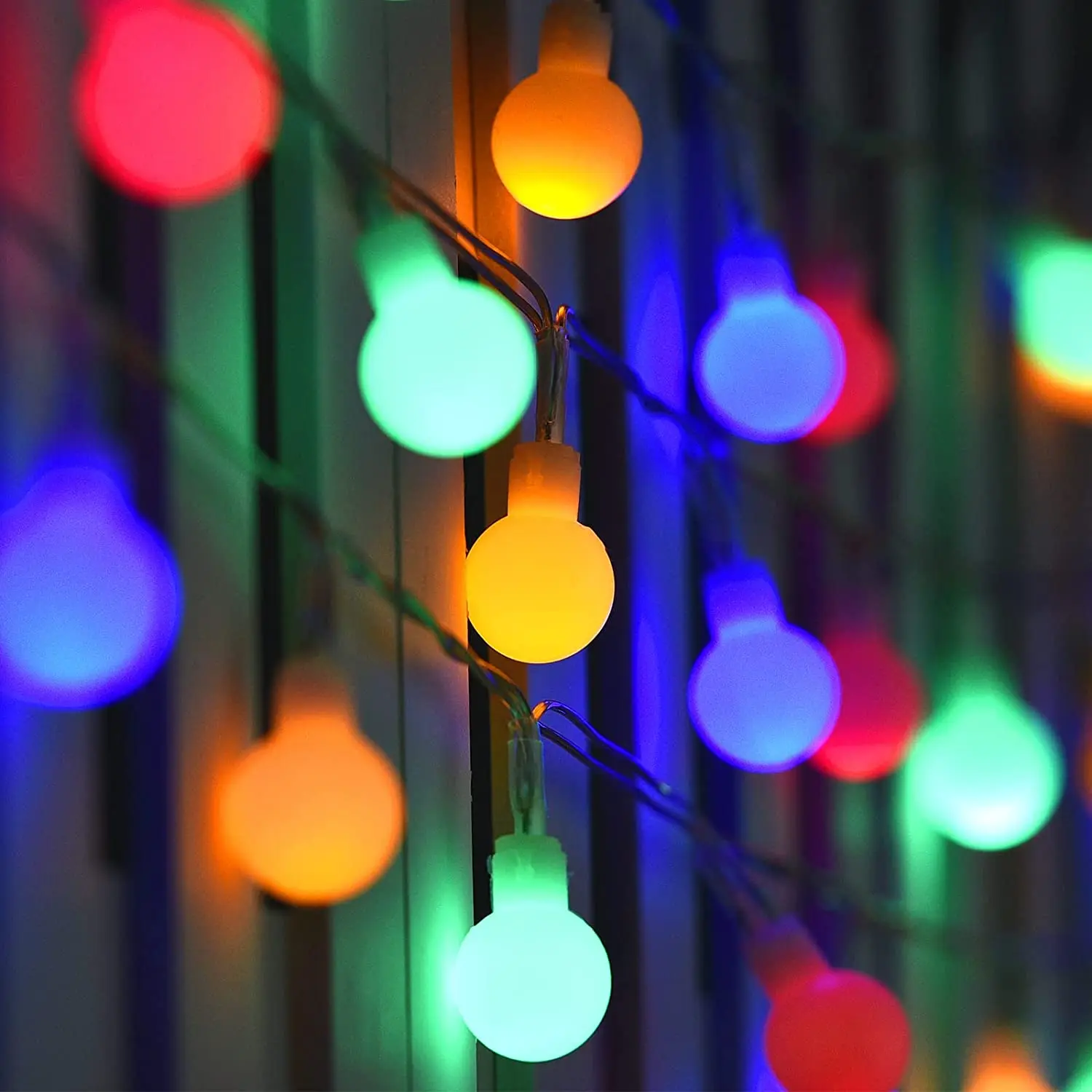 Kugel Lichterkette Perlenkette Globus LED Leuchte USB Batteriebetrieb warmweiß