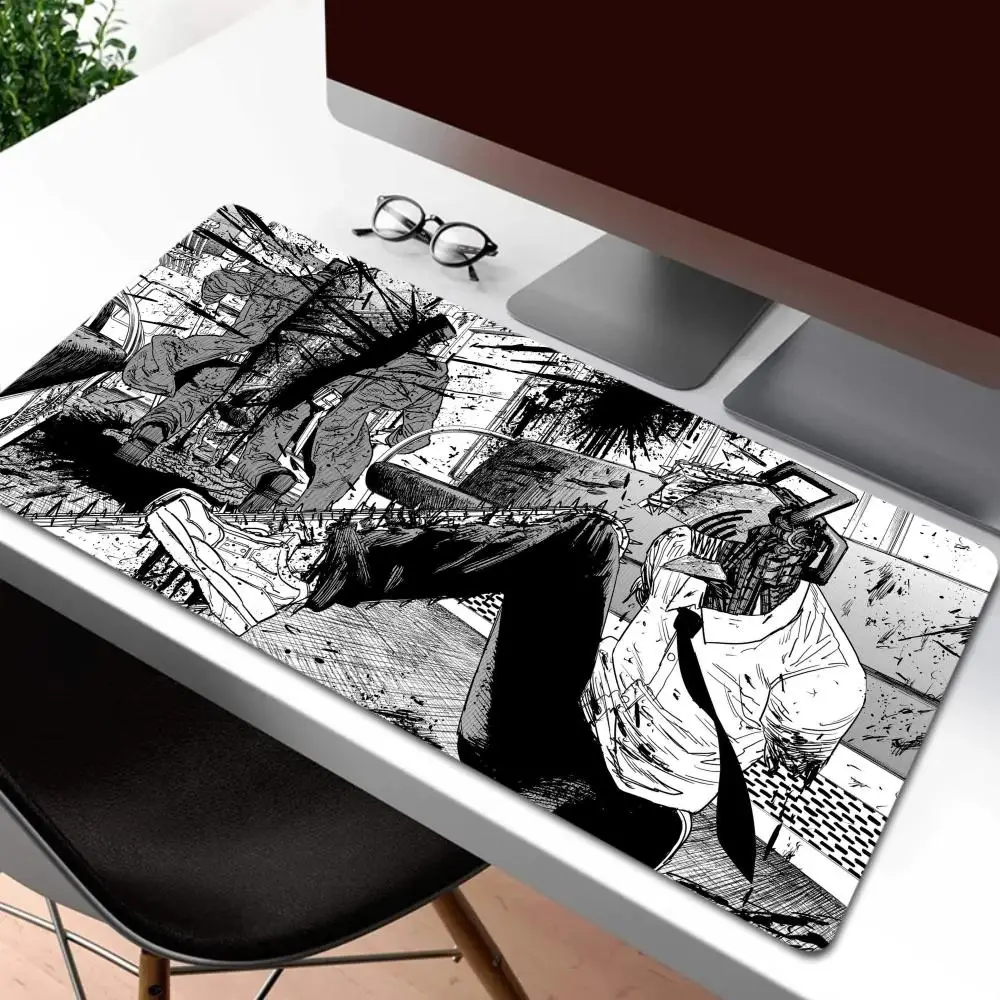 Gaming Mauspad XXL Deskmat Anime Kettensäge Mann Rutschfest Waschbar - Bild 7 von 12