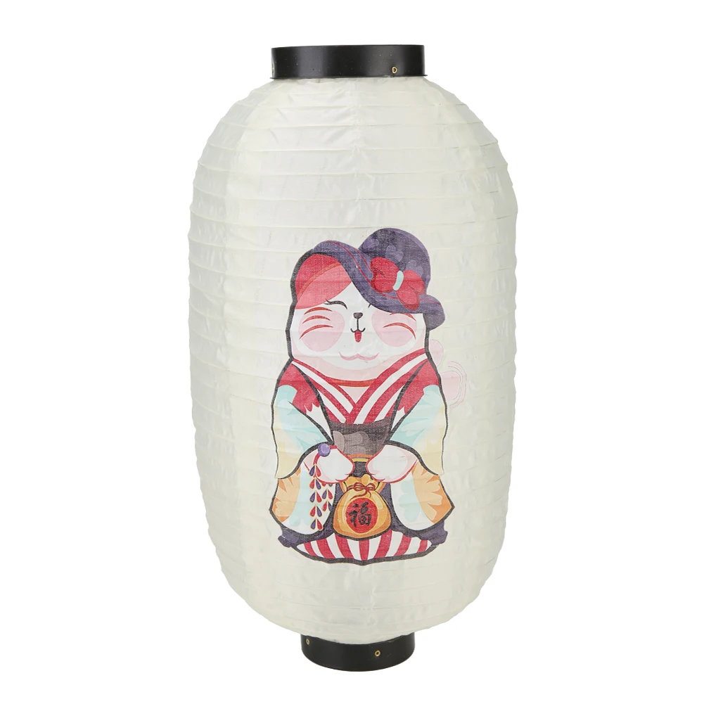 Japanische Laterne Katze Outdoor Bistro Chinoise Stoff Wasserdicht Deko