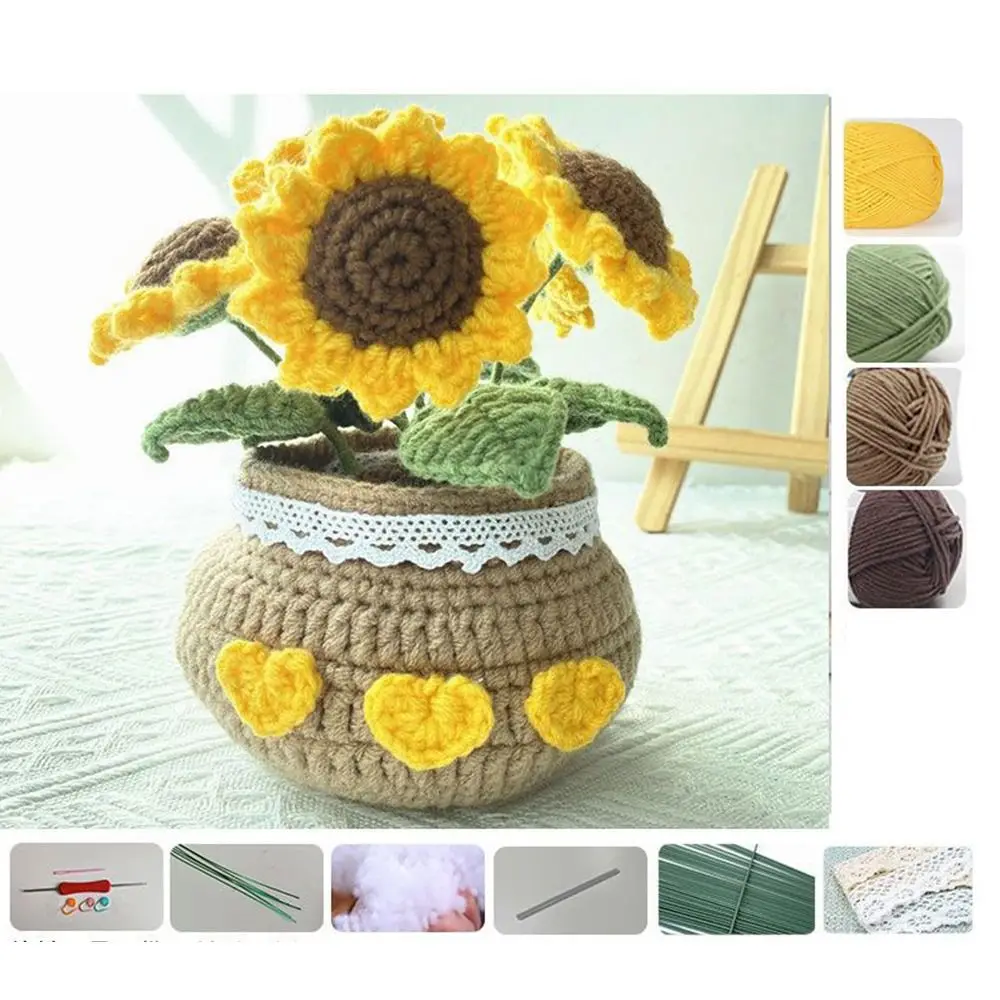 Häkelset Tulpen Blumen DIY Garn Bastelset farbenfroh Anfänger geeignet - Bild 8 von 11