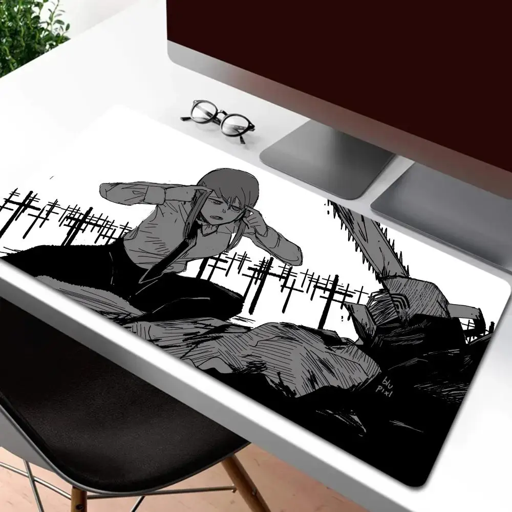 Gaming Mauspad XXL Deskmat Anime Kettensäge Mann Rutschfest Waschbar - Bild 11 von 12
