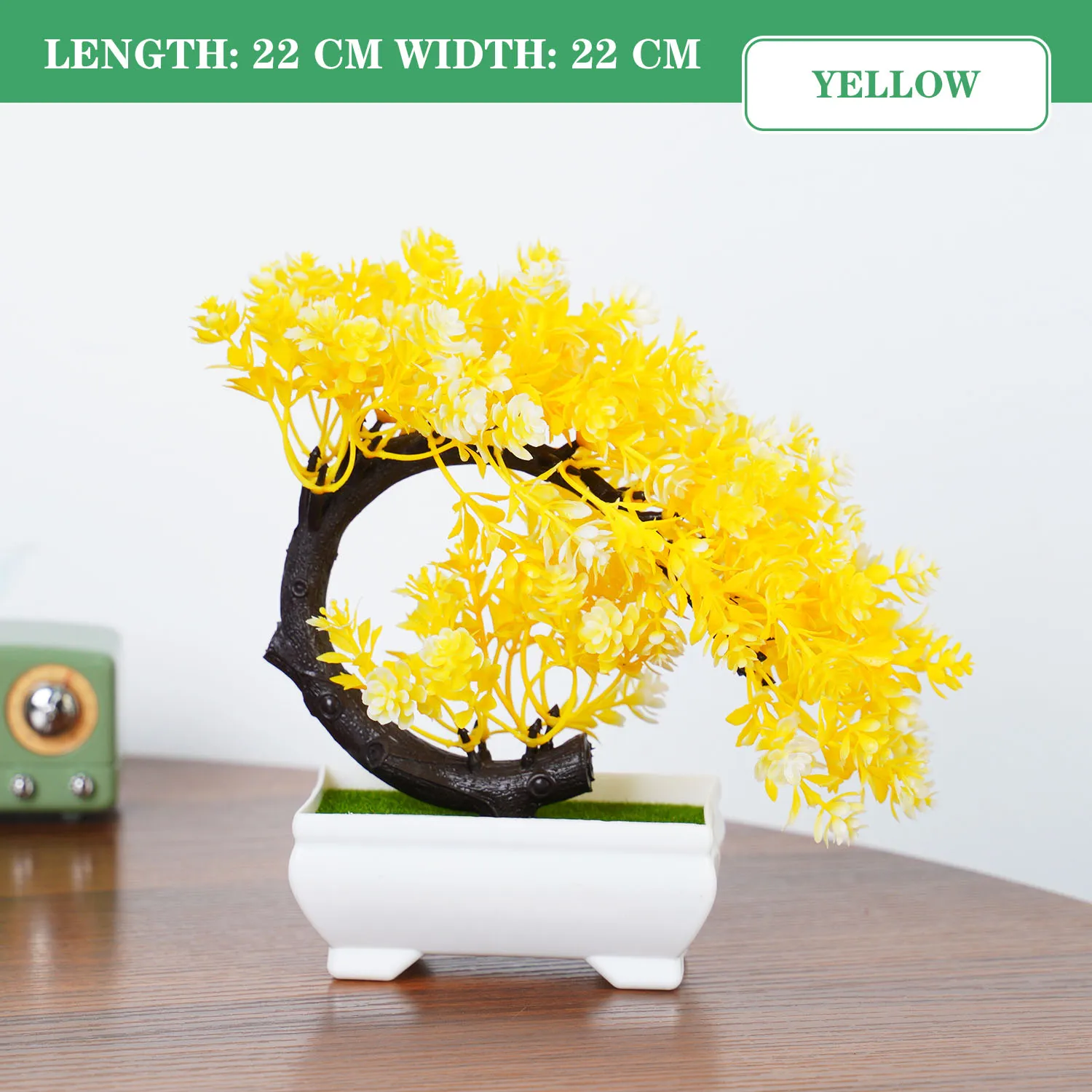 Knstliche Pflanze Bonsai Mini Baum Deko Blumen Fake Blumentopf Schreibtisch