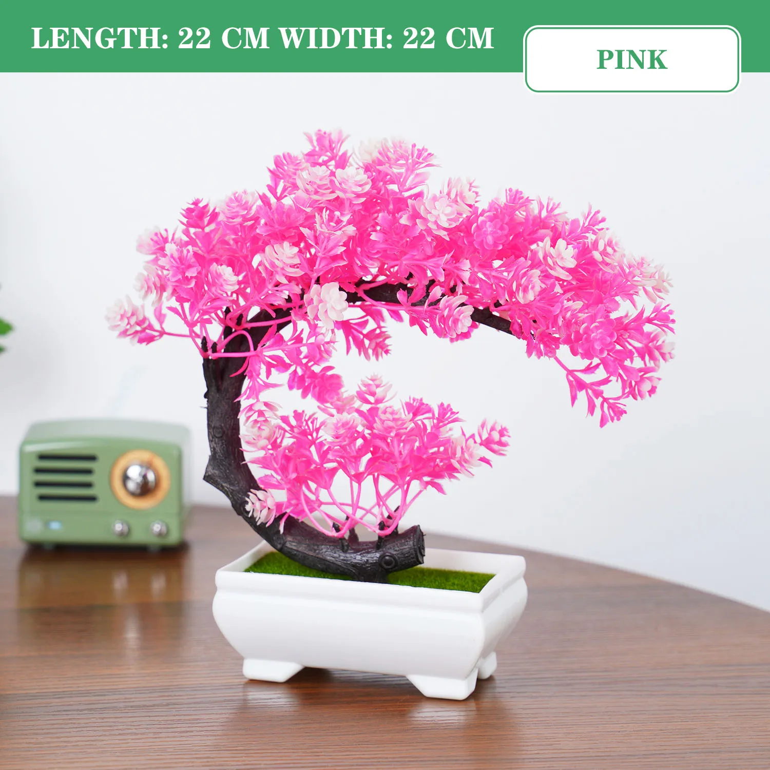 Knstliche Pflanze Bonsai Mini Baum Deko Blumen Fake Blumentopf Schreibtisch