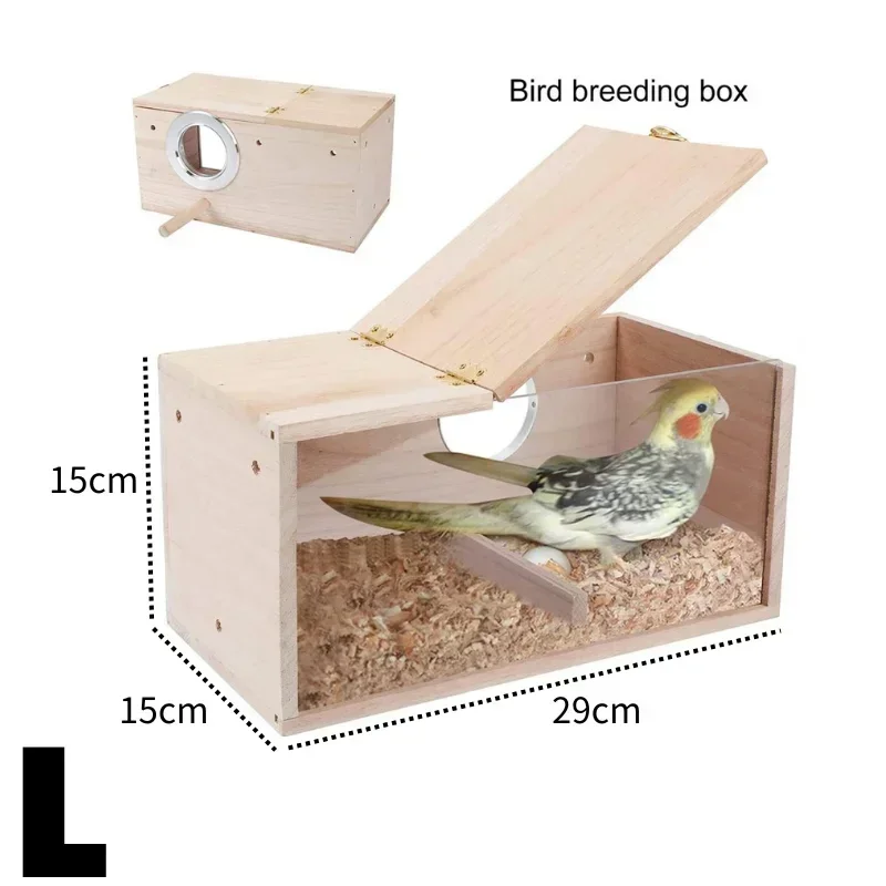 Vogelhaus Nistkasten Zuchtbox Sittichhaus Holz transparent leicht zu reinigen - Bild 8 von 9