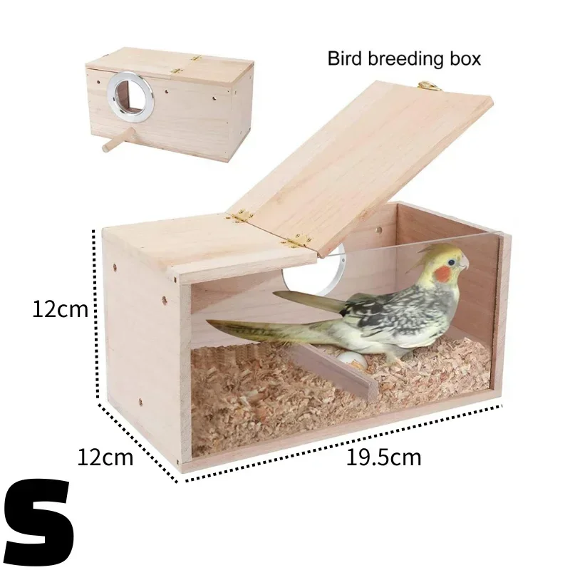 Vogelhaus Nistkasten Zuchtbox Sittichhaus Holz transparent leicht zu reinigen - Bild 7 von 9