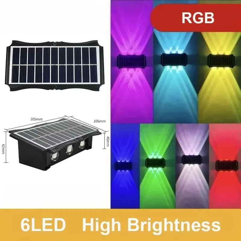 Wasserdicht LED Solarleuchte Außen Wandleuchte Verandalicht Gartenlicht Dimmbar - Bild 8 von 12