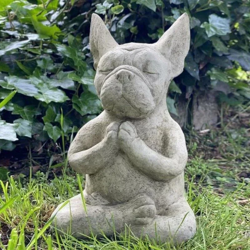 Outdoor Drachen Statue Gartenskulptur Figur Harz Meditation Deko - Bild 10 von 12