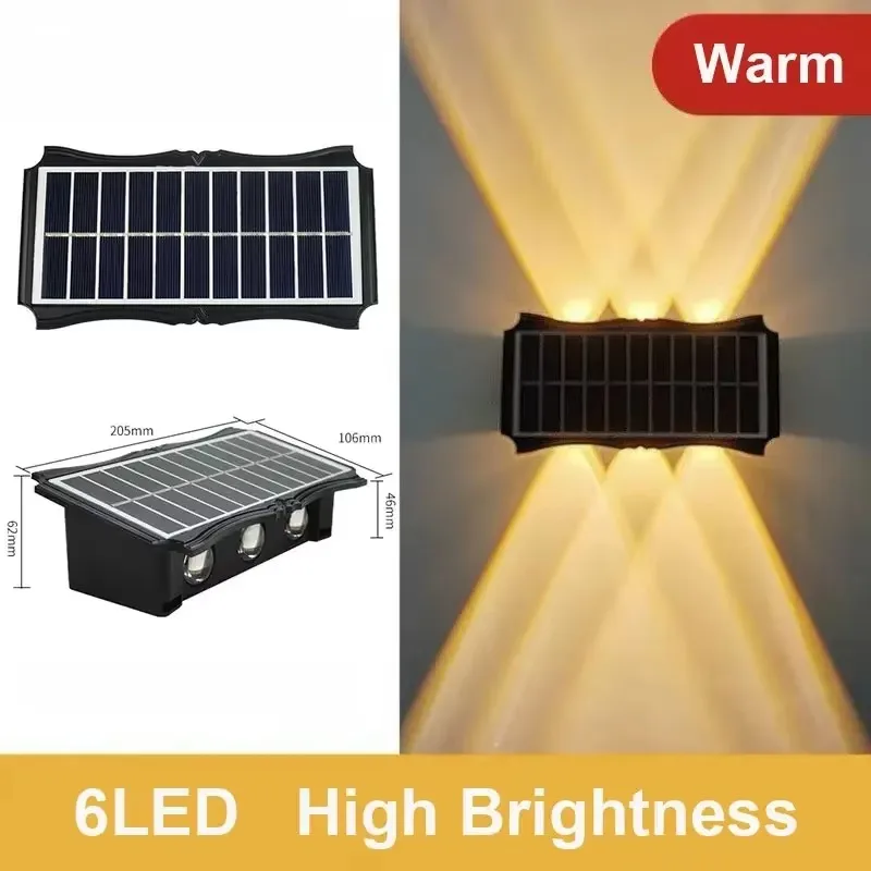 Wasserdicht LED Solarleuchte Außen Wandleuchte Verandalicht Gartenlicht Dimmbar - Bild 7 von 12
