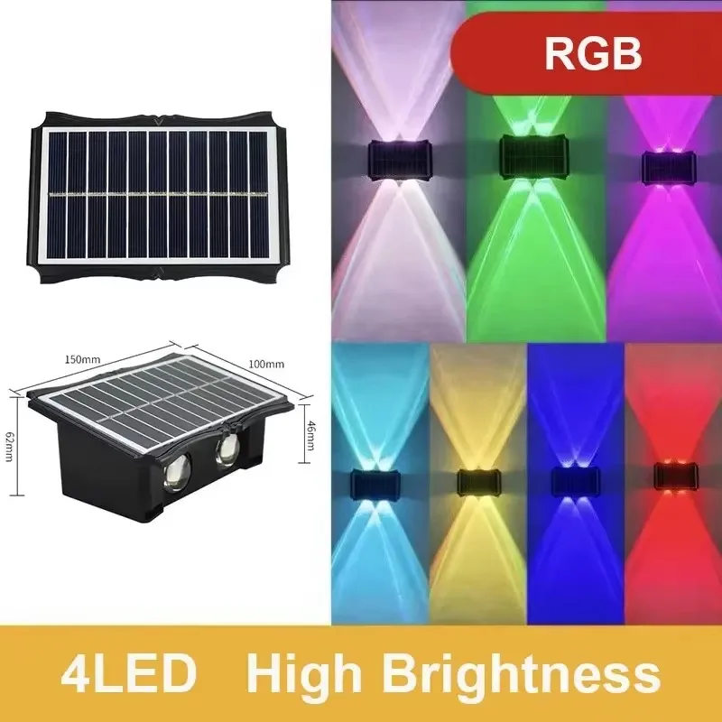 Wasserdicht LED Solarleuchte Außen Wandleuchte Verandalicht Gartenlicht Dimmbar - Bild 12 von 12