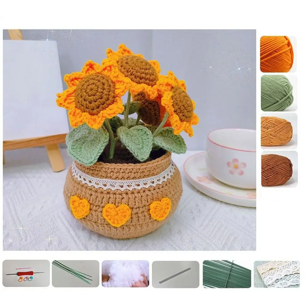 Häkelset Tulpen Blumen DIY Garn Bastelset farbenfroh Anfänger geeignet - Bild 9 von 11