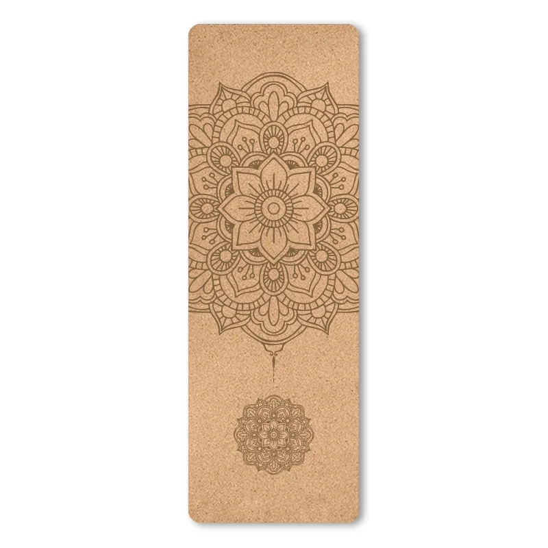 Rutschfeste Yogamatte Fitnessmatte Gymnastikmatte Kork TPE Anfänger 6mm - Bild 7 von 9