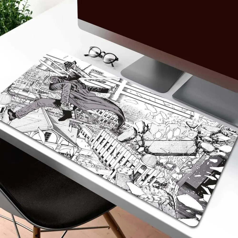 Gaming Mauspad XXL Deskmat Anime Kettensäge Mann Rutschfest Waschbar - Bild 10 von 12