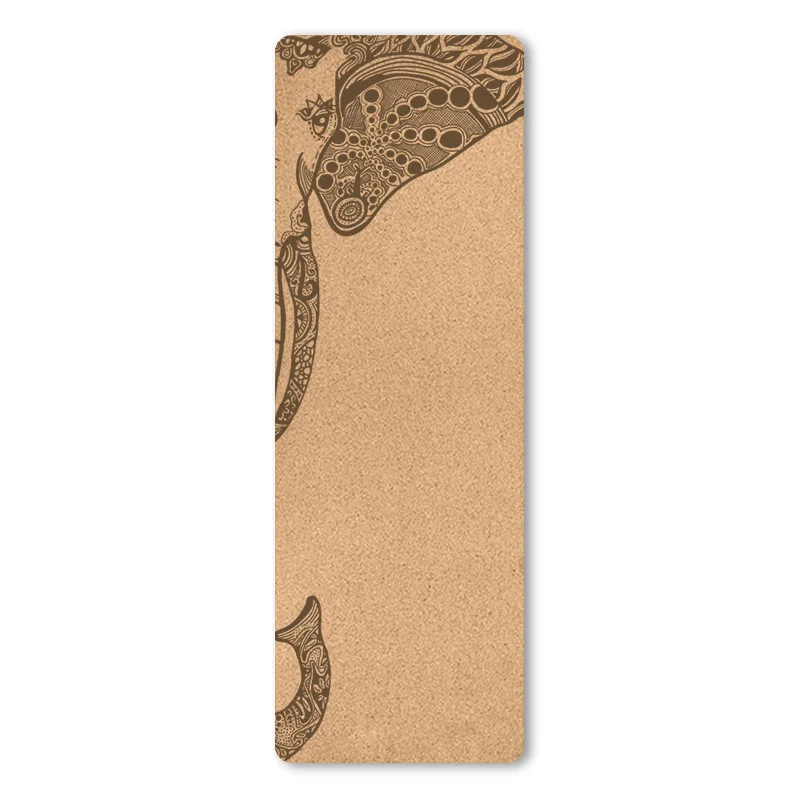 Rutschfeste Yogamatte Fitnessmatte Gymnastikmatte Kork TPE Anfänger 6mm - Bild 9 von 9