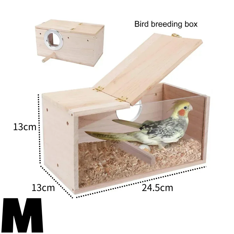 Vogelhaus Nistkasten Zuchtbox Sittichhaus Holz transparent leicht zu reinigen - Bild 9 von 9