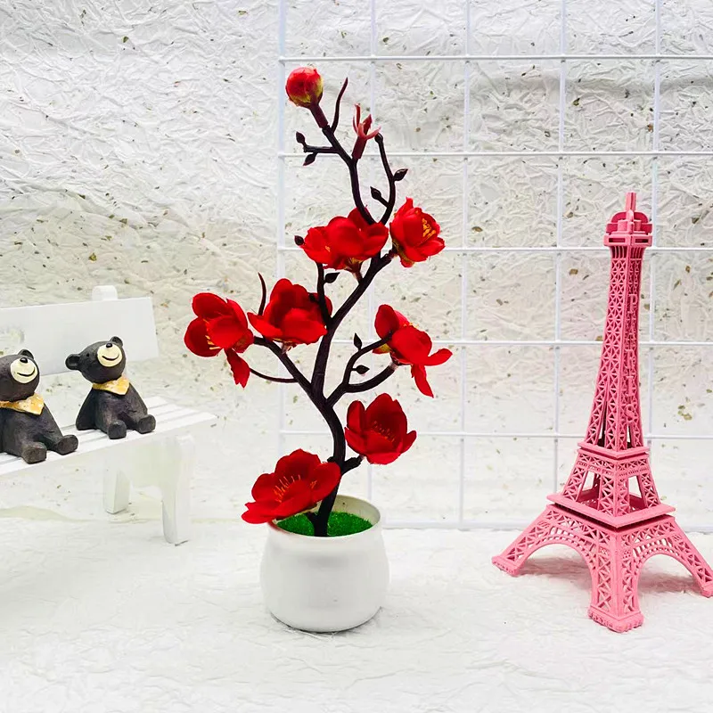 Knstliche Bonsai Pflanze Dekoblume Tischpflanze Kunstbaum Simulation