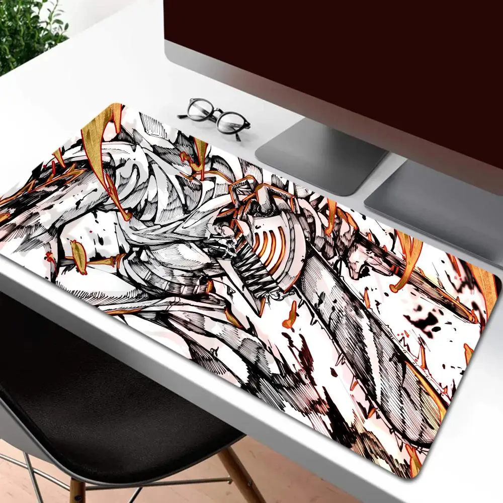 Gaming Mauspad XXL Deskmat Anime Kettensäge Mann Rutschfest Waschbar - Bild 9 von 12